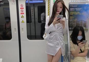 魔镜街拍 – 套图更新！卖裙子的销售主管婷婷，粉色与工作的完美亲密接触！